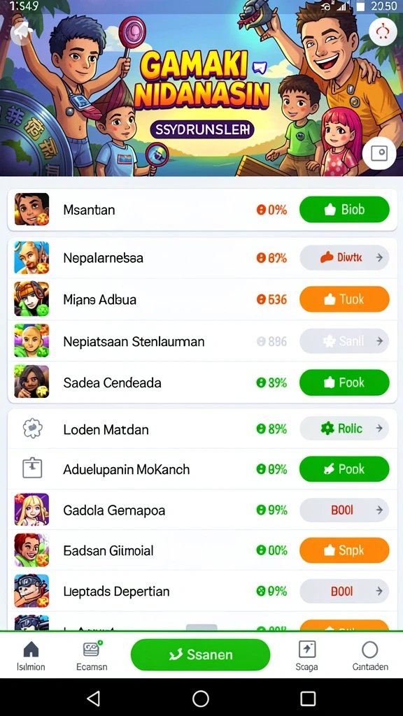 Tampilan awal game BINTANGMPO dengan grafis yang memukau.