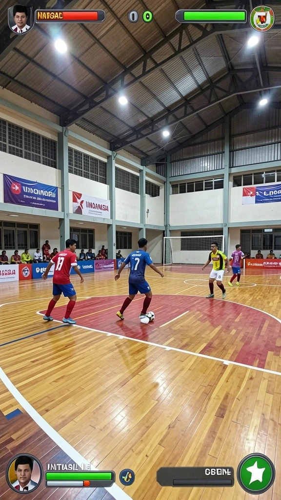 Tampilkan karakter utama dalam aksi melawan musuh.