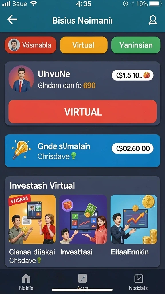Tampilan antarmuka utama yang menarik dan informatif.