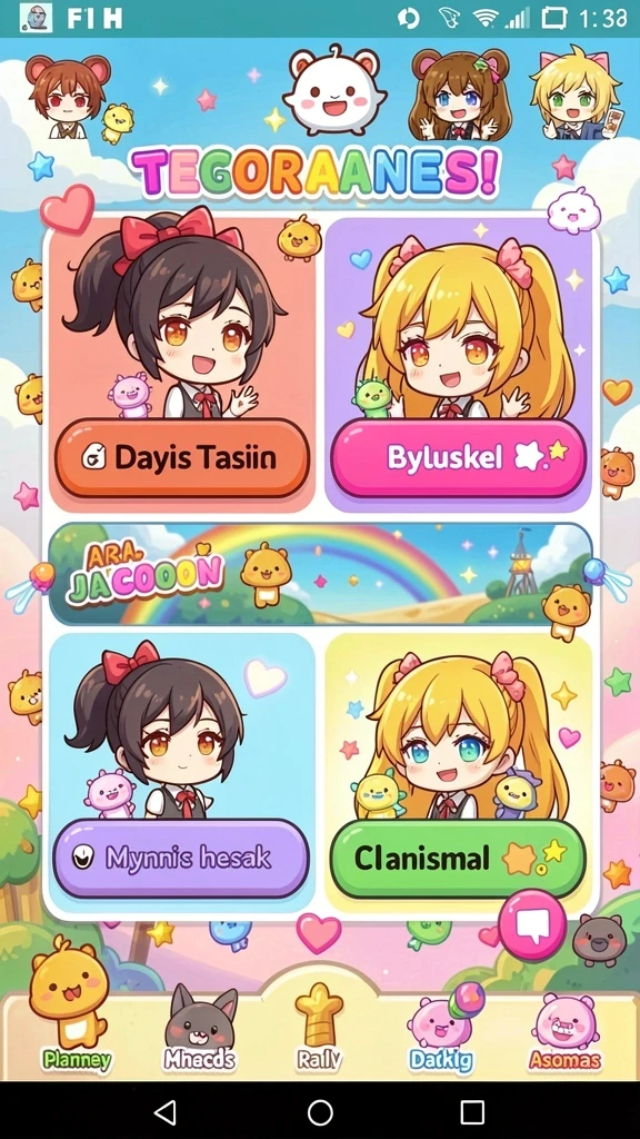 Screenshot menunjukkan karakter yang bisa dipilih oleh pengguna.
