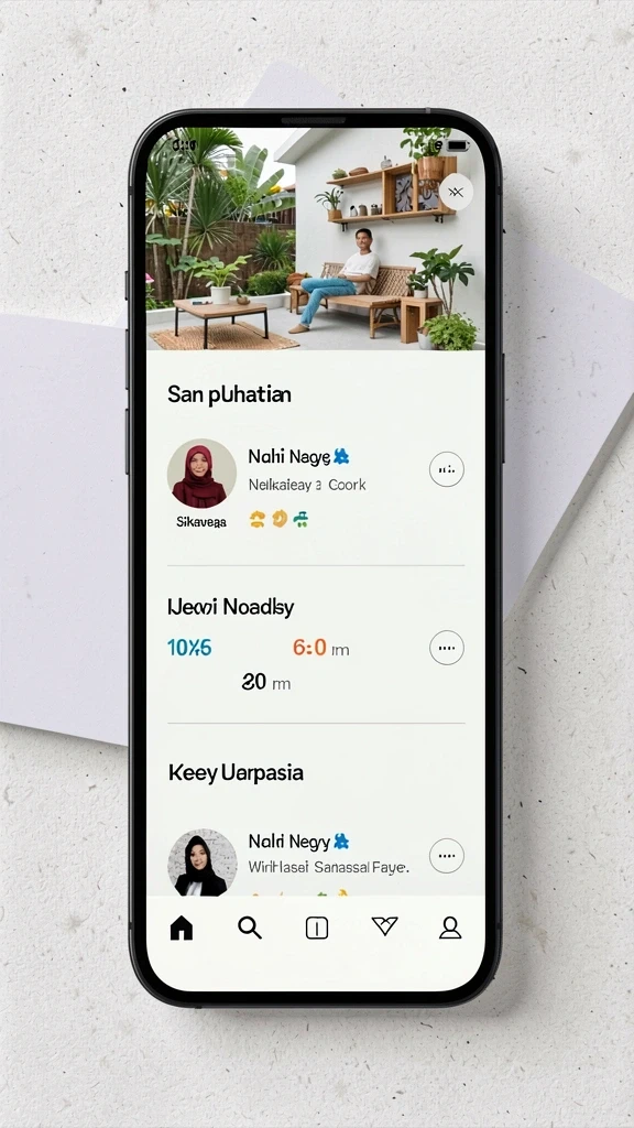 Tampilan menu utama yang menarik dan informatif.