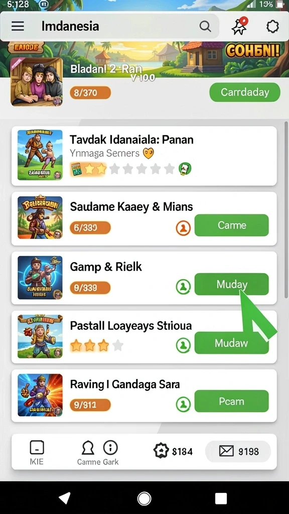 Screenshot mode permainan yang penuh aksi dan seru.