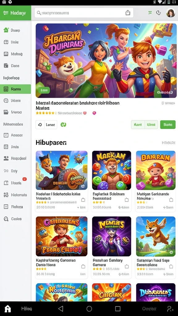 Tampilan utama aplikasi LUCKYMINO yang menarik.