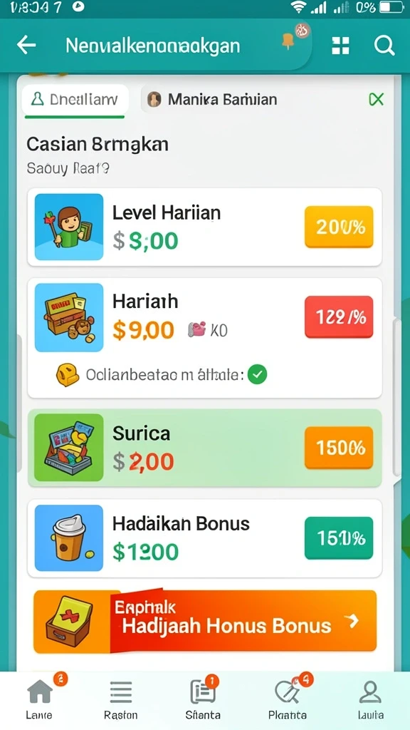 Beragam jenis permainan lotere tersedia.
