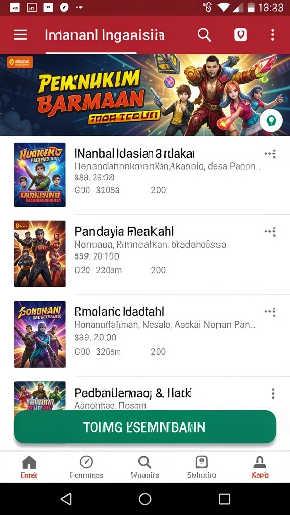 Beragam pilihan permainan yang siap untuk dieksplorasi.