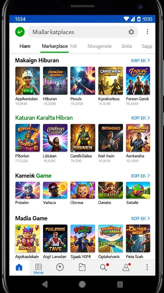 Screenshot menunjukkan karakter yang dapat disesuaikan dengan banyak pilihan.