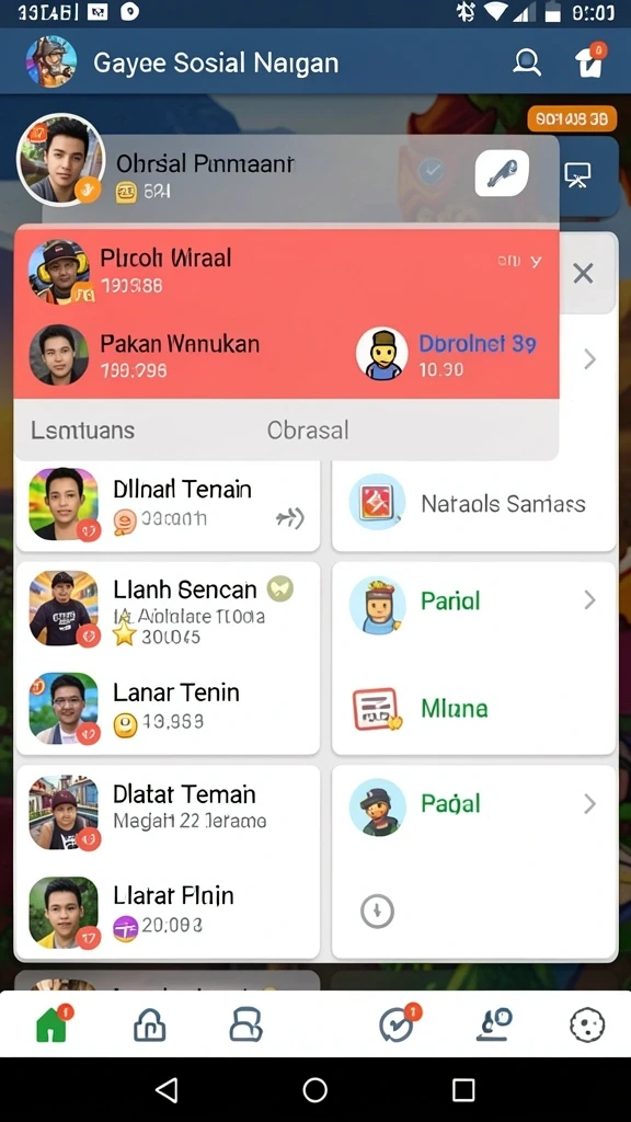Sistem level yang menantang dan adiktif.