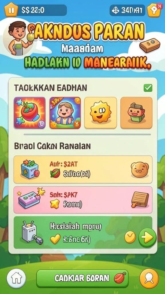 Tangkapan layar menampilkan suasana penuh warna dalam permainan.